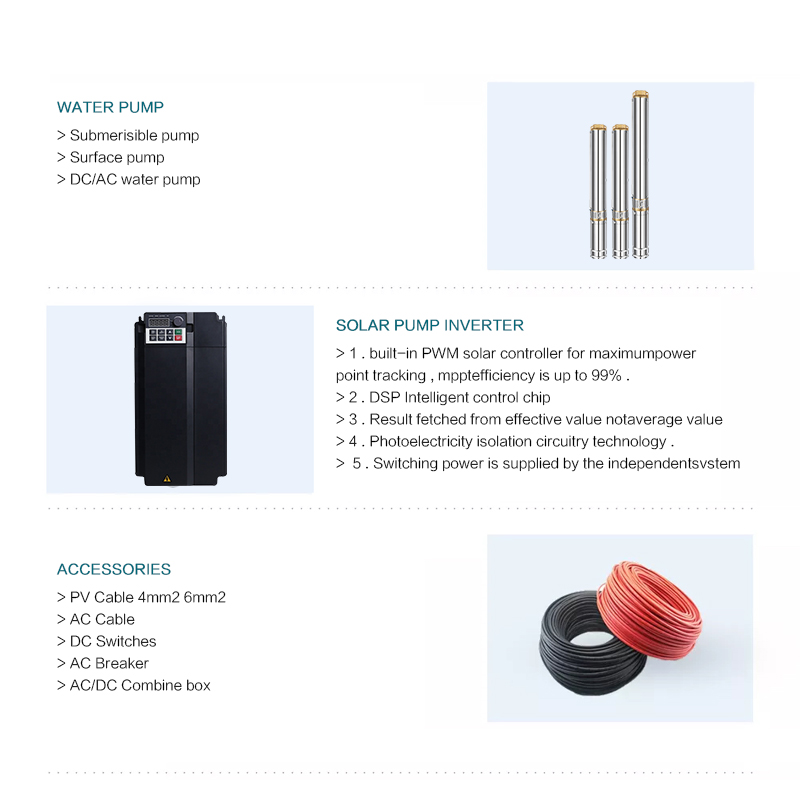 Wholesale Solar Pumping Systems Low Power Customized 0.75KW-4KW Manufacturer