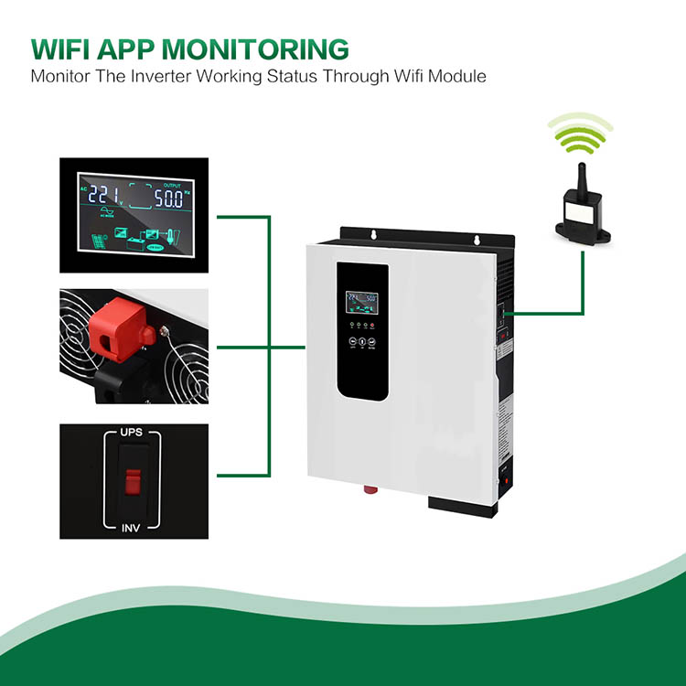 Off Grid 5kw Solar Power System DC 24V AC 110V 220V